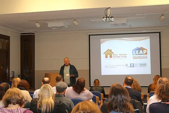 Cllr Dave Simmons Adur DC Exec Member for Health and Wellbeing at the launch of LEAP