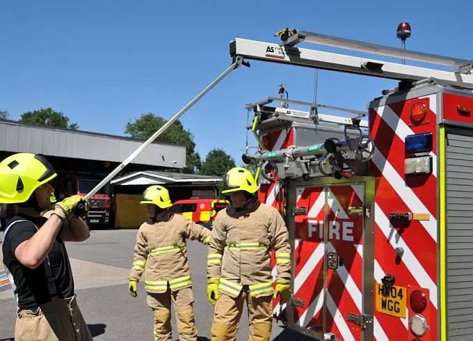 Firefighters in Horley