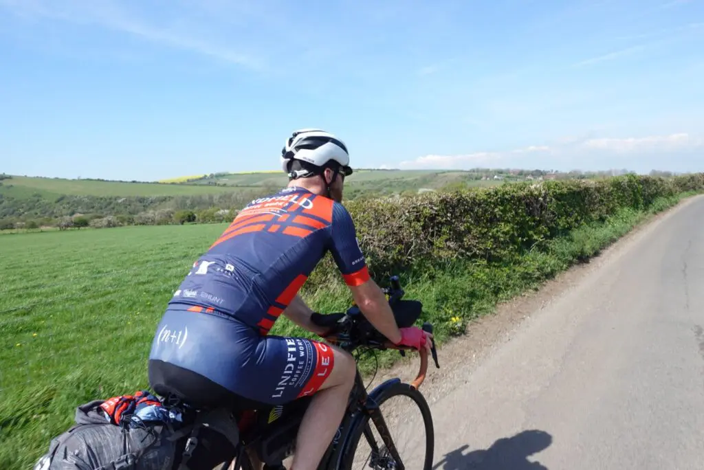Andrew cycling for the Pan Celtic Ultra 2022