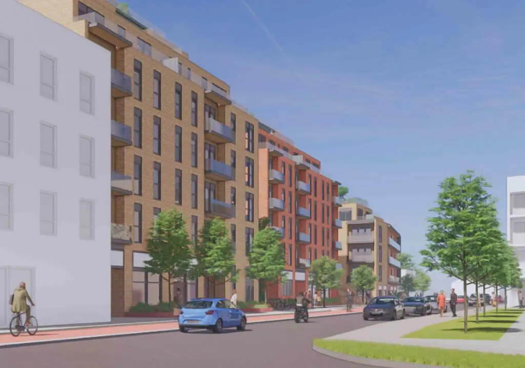 Artist's impression for the land at Frosts Cars site for residents to have their say on Brighton Road