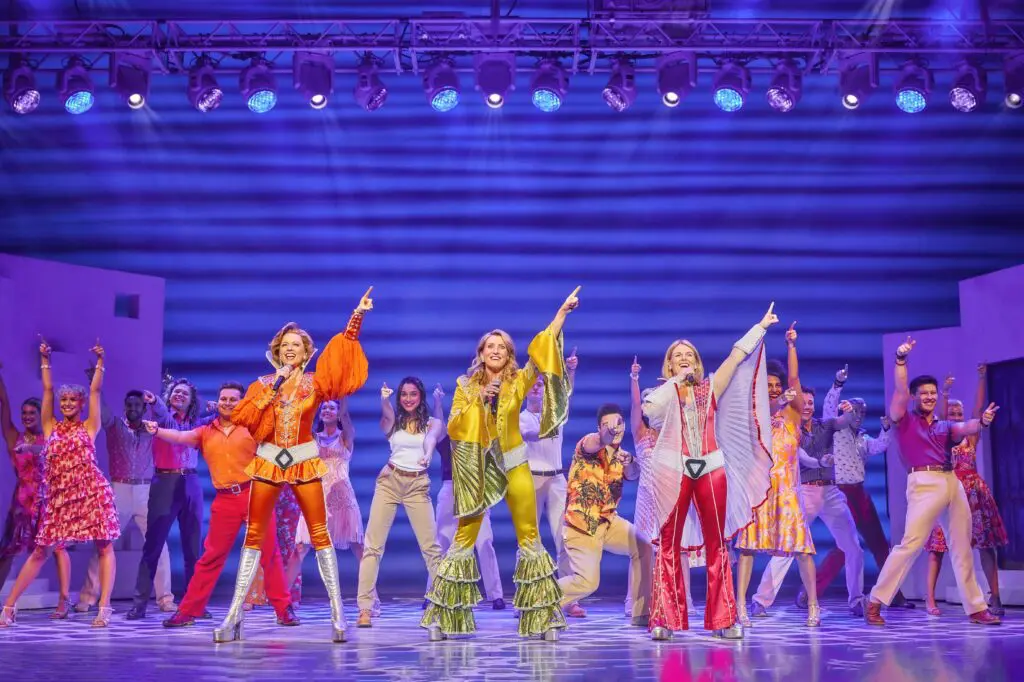 Helen Anker (Tanya), Sara Poyzer (Donna), Nicky Swift (Rosie) in MAMMA MIA!