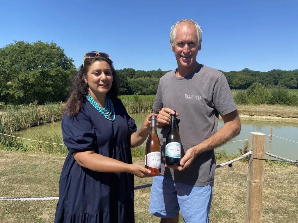 Wealden MP Nusrat Ghani at Bluebell Vineyard