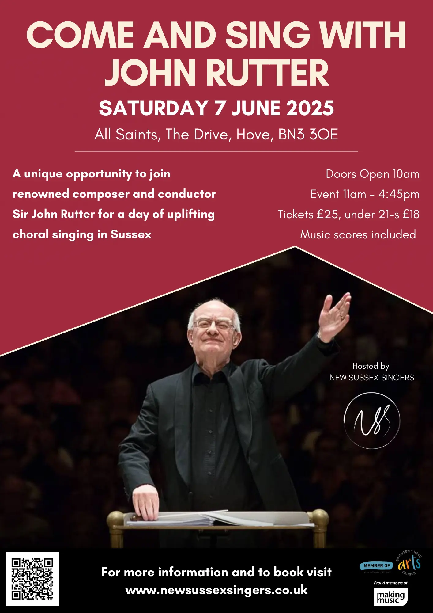 New Sussex Singers Poster with QR 2 8181cf73ae3d70957aff721809cf9b87