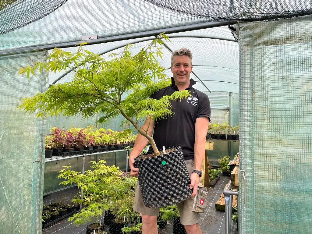 Miles Hayward at his nursery