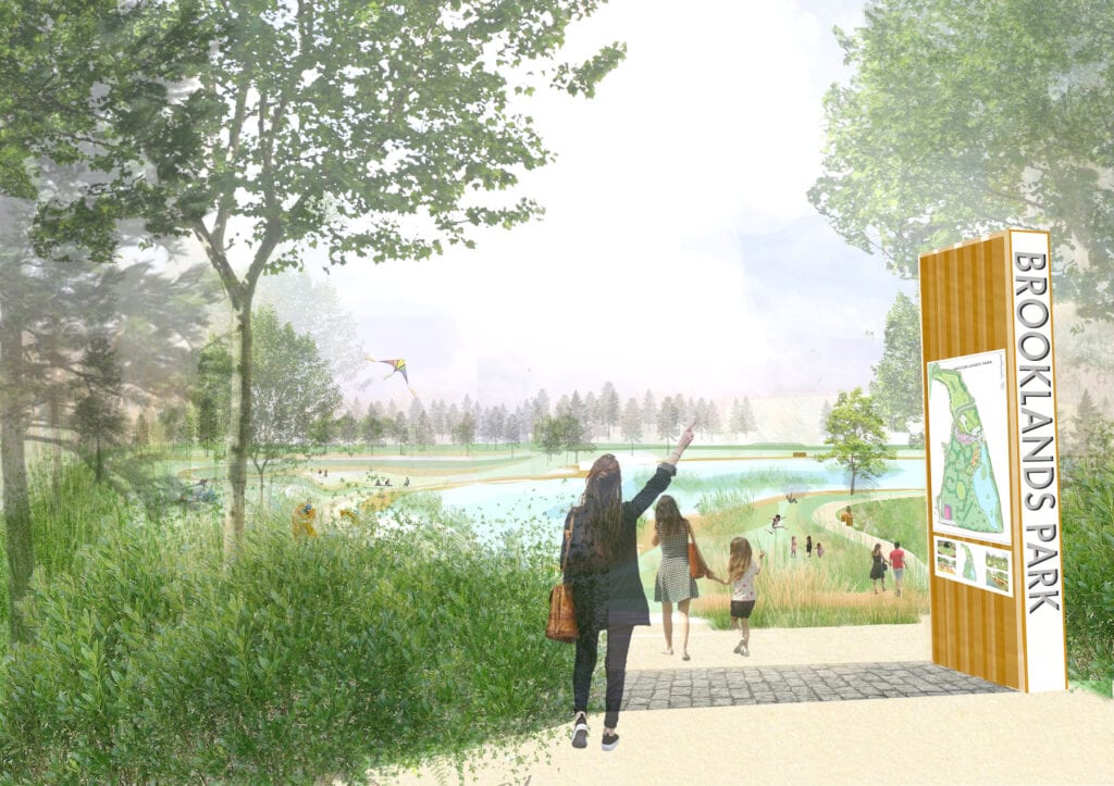 An artist's impression of the new-look Brooklands Park