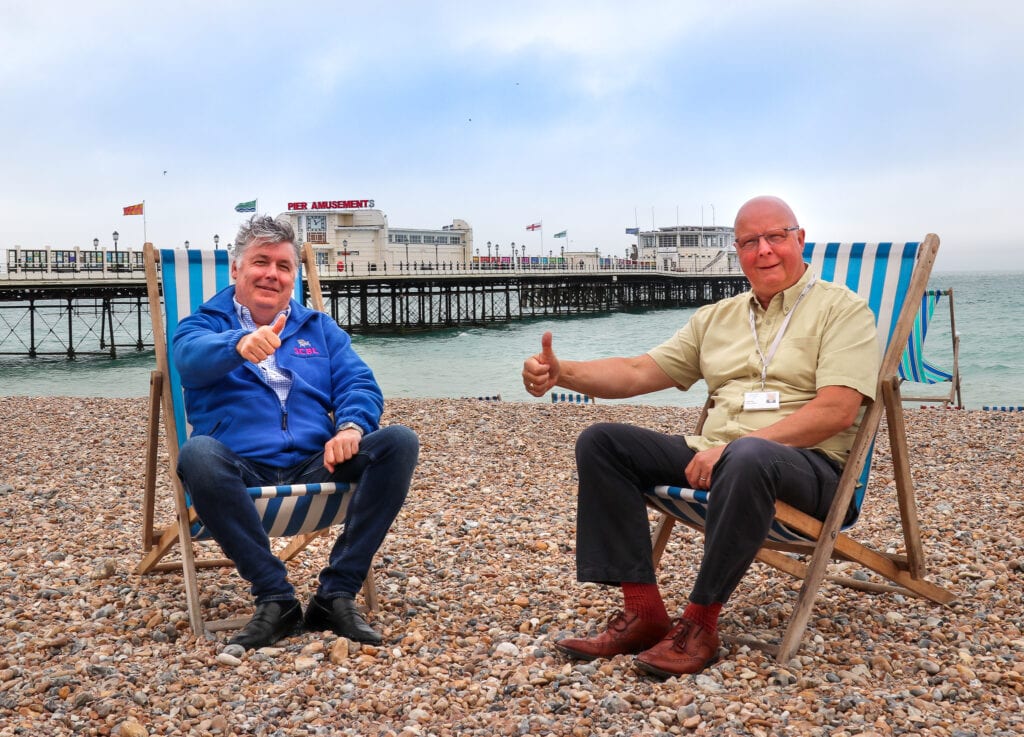 Daniel Capstick-Dale, Director of South Beach Leisure Ltd (left) with Cllr Kevin Jenkins, Worthing's Executive Member for Regeneration