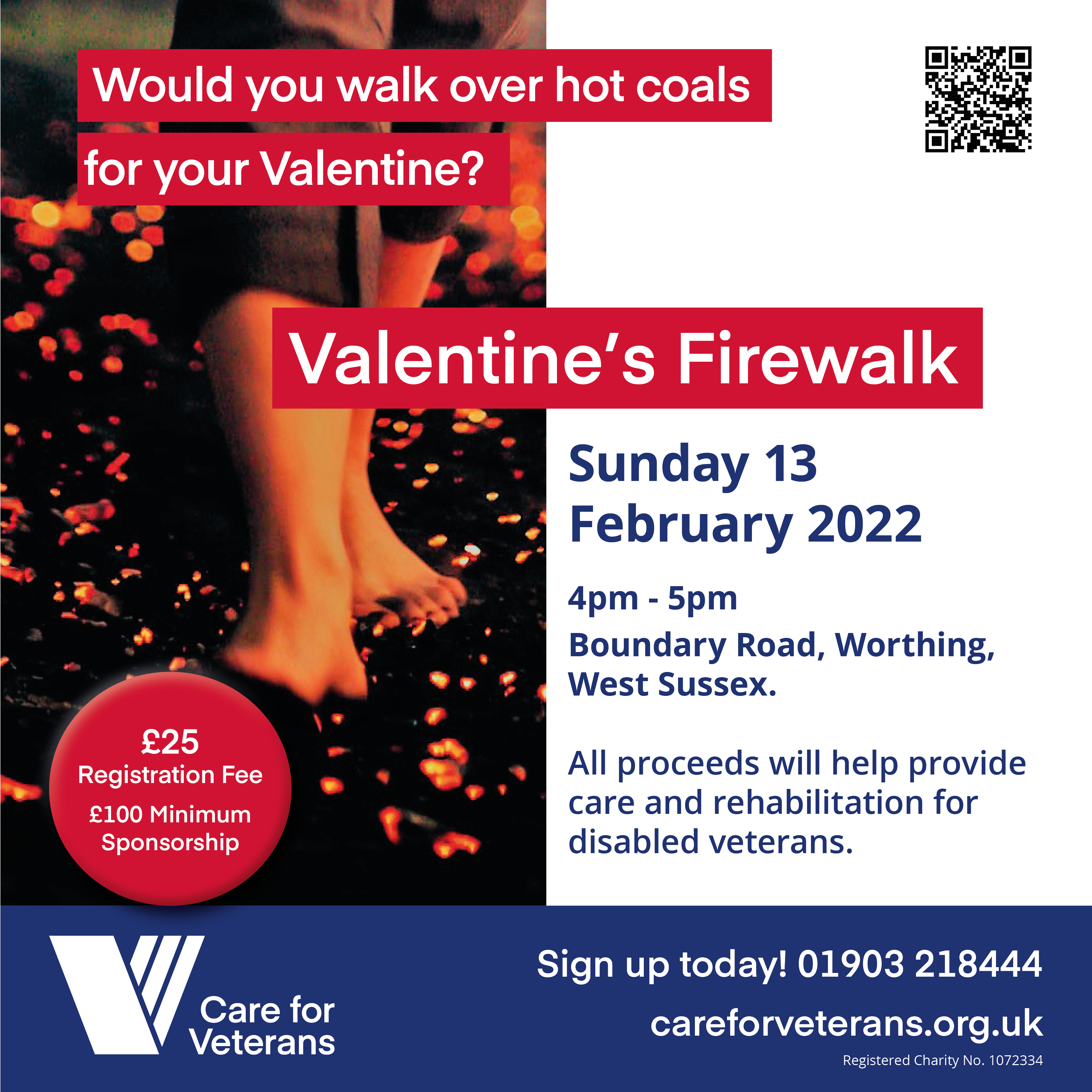 care for veterans valentines firewalk