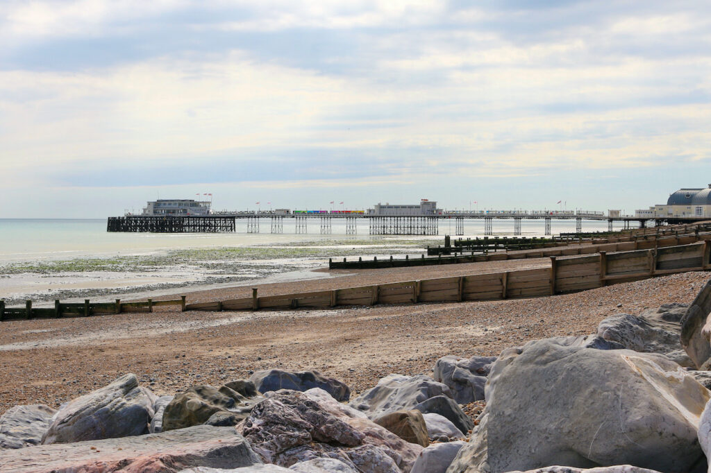 Worthing Pier - ocean pollution from Southern Water