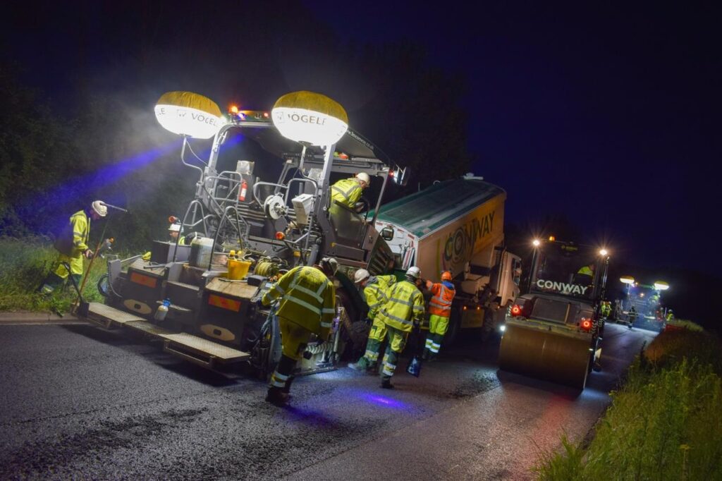 programme of investment resurfacing work on the A24 at Washington