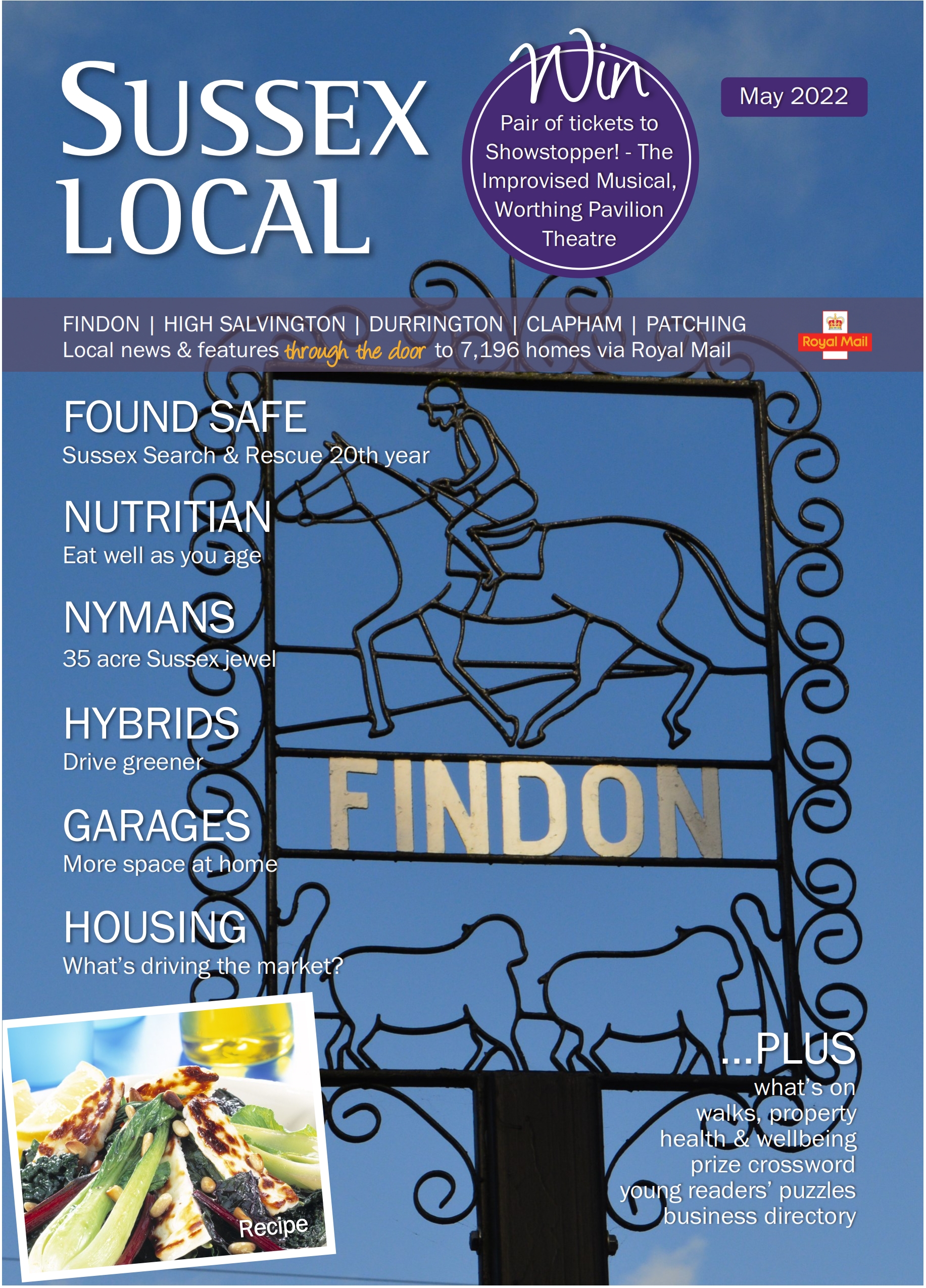 Covers MAY 22 FIN - Findon Village Sign by Sheila Mills_001