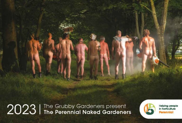Grubby Gardeners PerennialNakedGardenerscalendar2023 front page