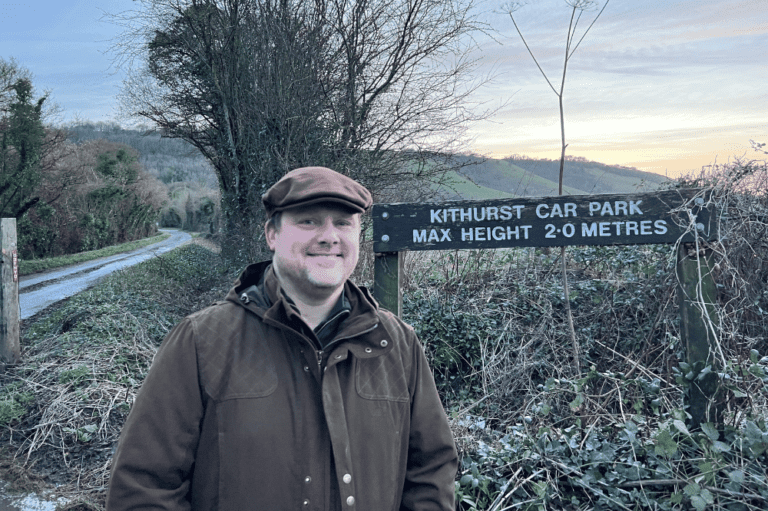 Cllr Josh Potts, Cabinet Member for the Environment and Rural Affairs at South Downs link Kithurst Car Park