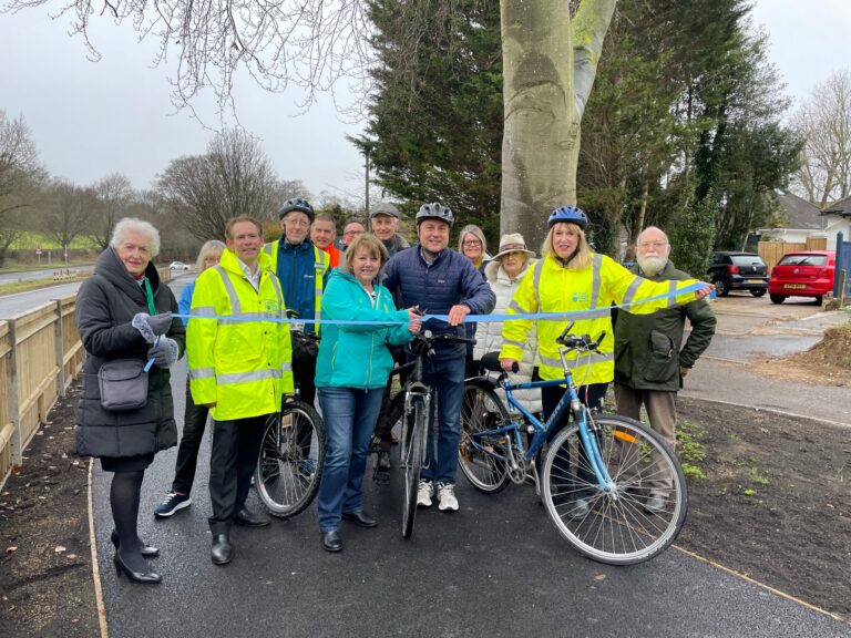 launch of new cycling and walking pathway in findon