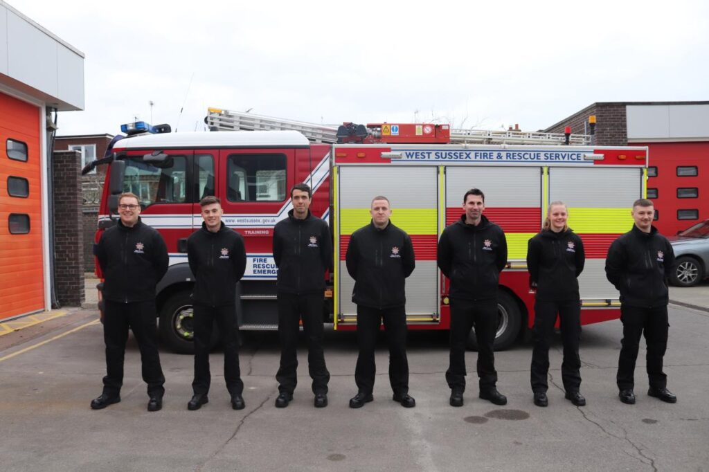 retained firefighters who completed Pass Out Parade
