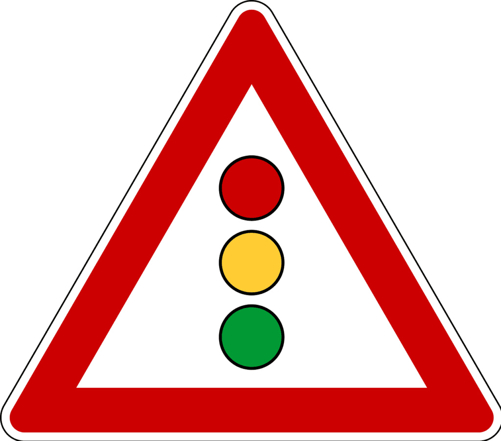 temporary traffic signals sign
