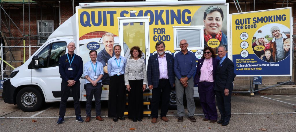 Stop Smoking Advisors with the Director of Public Health and Cabinet Members
